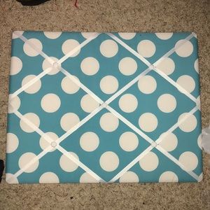 blue and white memory board